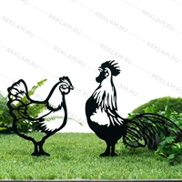 Металлическая садовая декоративная фигура 801-150 Курица - фото 54578
