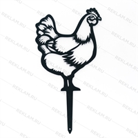 Металлическая садовая декоративная фигура 801-150 Курица - фото 54579