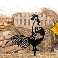 Металлическая садовая декоративная фигура 801-151 Петух - фото 54589