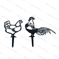 Металлическая садовая декоративная фигура 801-151 Петух - фото 54596