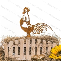Металлическая садовая декоративная фигура 801-151 Петух - фото 54598