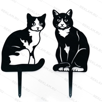 Металлическая садовая декоративная фигура Кошка - фото 54605