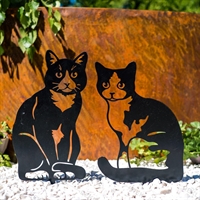 Металлическая садовая декоративная фигура Кошка - фото 54606