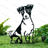 Металлическая садовая декоративная фигура Пёс - фото 54610