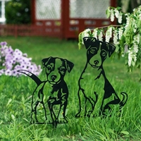 Металлическая садовая декоративная фигура Пёс - фото 54611