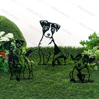 Металлическая садовая декоративная фигура Пёс - фото 54613
