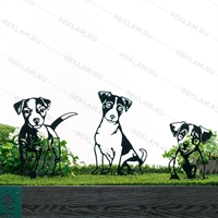 Металлическая садовая декоративная фигура Пёс - фото 54614