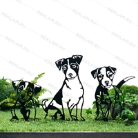 Металлическая садовая декоративная фигура Пёс - фото 54615