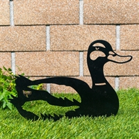Садовая декоративная фигура Селезень металл - фото 54643