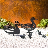 Садовая декоративная фигура Селезень металл - фото 54645