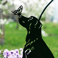 Шпалера для садовых растений Собака с бабочкой 202-015 h=110 см - фото 54652