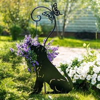 Шпалера для садовых растений Собака с бабочкой 202-015 h=110 см - фото 54655