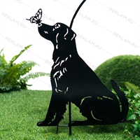 Шпалера для садовых растений Собака с бабочкой 202-015 h=110 см - фото 54661