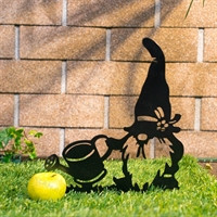 Садовая декоративная фигура Гном металл - фото 54667