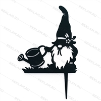 Садовая декоративная фигура Гном металл - фото 54672