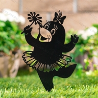 Садовая декоративная фигура Крот балерина металл - фото 54674