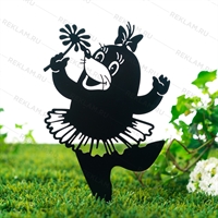 Садовая декоративная фигура Крот балерина металл - фото 54675