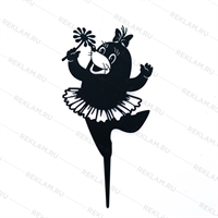 Садовая декоративная фигура Крот балерина металл - фото 54676