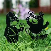 Садовая декоративная фигура Крот балерина металл - фото 54677