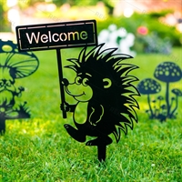 Садовая декоративная фигура Ёжик металл - фото 54681