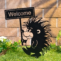 Садовая декоративная фигура Ёжик металл - фото 54686