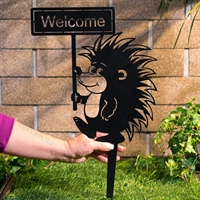 Садовая декоративная фигура Ёжик металл - фото 54687