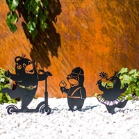 Садовая декоративная фигура Крот с мороженым металл - фото 54702