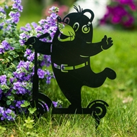 Садовая декоративная фигура Крот на самокате металл - фото 54705