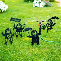 Металлическая садовая декоративная фигура Крот с табличкой - фото 54716