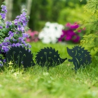 Садовая декоративная фигура Ежата 3 шт  металл - фото 54732