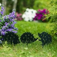 Садовая декоративная фигура Ежата 3 шт  металл - фото 54733