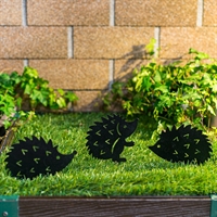 Садовая декоративная фигура Ежата 3 шт  металл - фото 54734