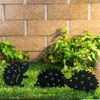 Садовая декоративная фигура Ежата 3 шт  металл - фото 54735