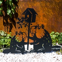 Садовая декоративная фигура Бобры металл - фото 54744