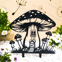 Садовая декоративная фигура Грибы металл - фото 54748