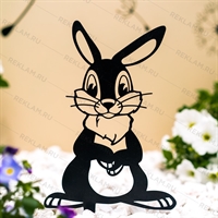 Садовая декоративная фигура Заяц металл - фото 54752