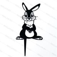 Садовая декоративная фигура Заяц металл - фото 54754