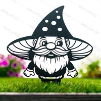 Садовая декоративная фигура Гриб металл - фото 54781