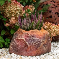 Кашпо камень большой F08056 h=24 см полистоун - фото 54807