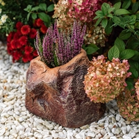 Кашпо камень большой F08056 h=24 см полистоун - фото 54809