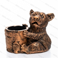 кашпо в покраске под золото