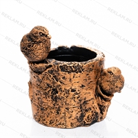 кашпо в покраске под золото