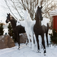 Лошадь гнедая Ростовая фигура  230 x 190 см. - фото 55455