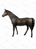 Лошадь гнедая Ростовая фигура  230 x 190 см. - фото 55461