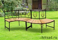 Уличная скамейка со спинкой