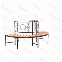 Уличная скамейка со спинкой