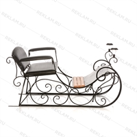 Новогодние сани с оленями