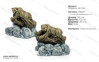 фонтан из стеклопластика медведь на пне U08207