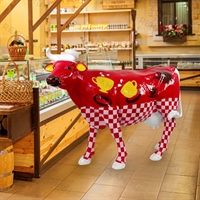 рекламный объемный стоппер для кафе из стеклопластика