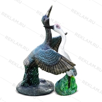 бронзовая фигура журавль